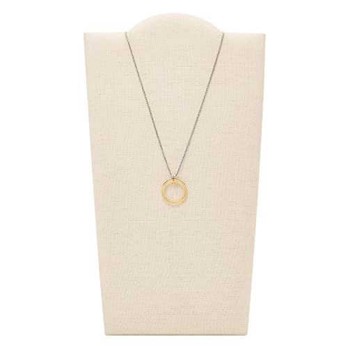 Skagen Women's Kariana Gold Tone Pendant Necklace With Crystal Accents, Gold & Silver Ring #TOP2