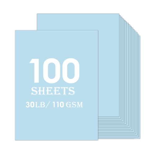 Light Blue Construction Paper Bulk 100sheets 8.5x11 (30lb/110gsm)
