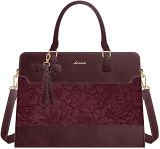 LOVEVOOK Laptop Tote Bag for Women,Leather Work Bag, Waterproof Business Teacher Bag,Large Computer Handbag Purse Briefcase,Office Gifts for Women