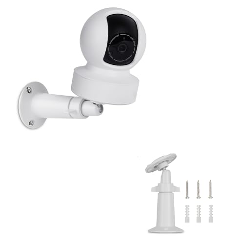 UYODM Wall Mount Bracket Compatible with Kasa Indoor Pan/Kasa Smart KC110 Dome/Kasa Smart 2K Security Camera, 360 Degree Adjustable Security Mount Holder (Camera Not Included) (White)
