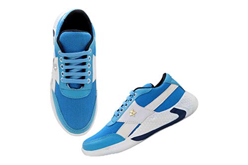 Image of SPEED STYLE Boys Sky Blue Synthetic Walking Shoes-UK3