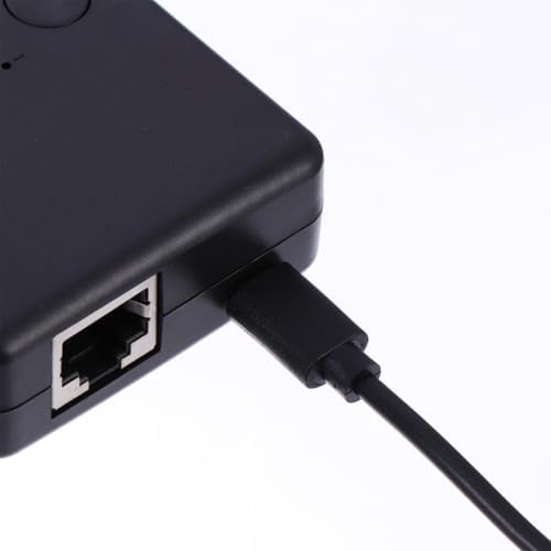 UKCOCO Portable 2 Ports Network Splitter Hub with Port Isolation and Noise Elimination Abs Material for Business Travel and Networking Applications — view 8
