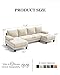 TROMIRY U-Shaped Sectional Couches for Living Room | 112 Inch Modern Sectional Couch | Warm White Chenille Sofa with Double Chaise for Apartment