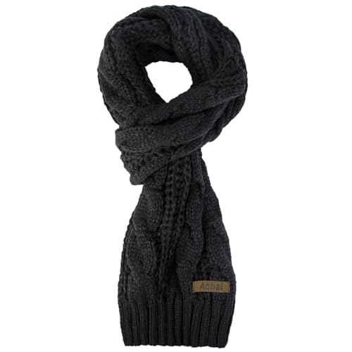 Aonal Womens Winter Scarf Cold Weather Thick Warm Cable Knit Wraps Chunky Large Soft Long Scarves