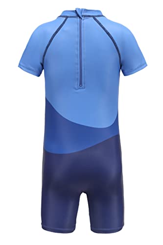 Boys Rash Guard Swimsuits One Piece Short Sleeve Swim Shirt for Kids UPF 50+ Sun Protection Bathing Suits2