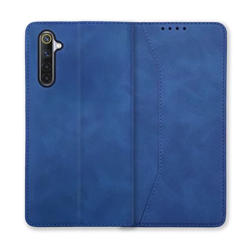 mtb more energy® Funda protectora 'Premium' compatible con Realme 6 / 6S – Azul – Funda tipo libro