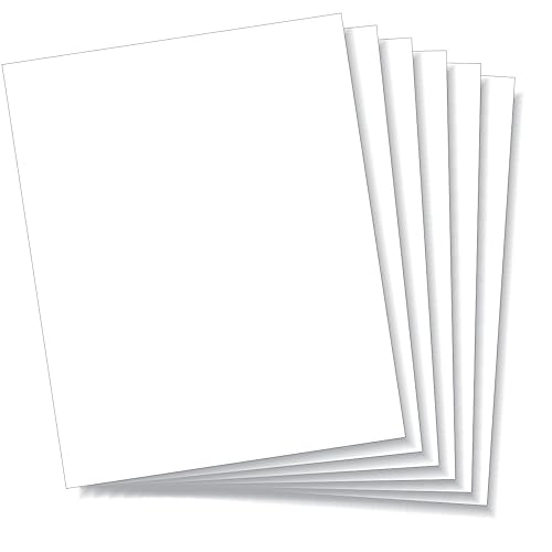 Image of LITKO Plasticard Styrene Sheets | .040 inch Modeling Plastic | White | 6 Pack | Six 8x10-inch polystyrene sheets | Flexible yet sturdy - cuts & scores clean | For scratch building, terrain & displays