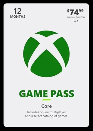 Xbox Game Pass Core 12-Month Gift Card - $74.99