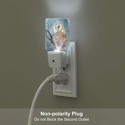 Image of Winter Snow Cute Night Light,Plug Into Wall with Dusk to Dawn Light Sensors, Warm Nightlights for Bedroom, Bathroom, Hallway, Kitchen, Gifts Ideal for Boys Girls Women Men