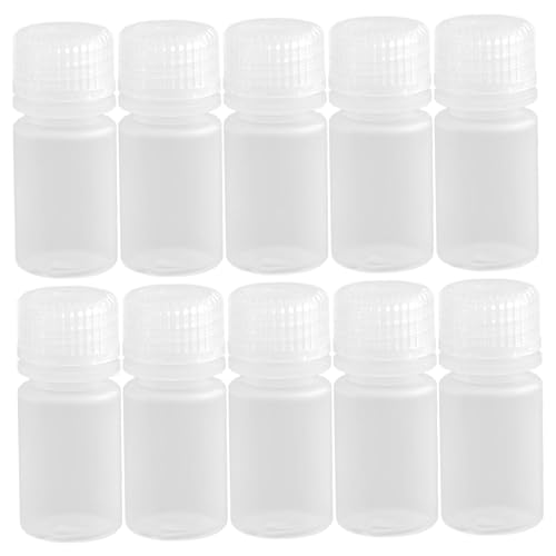 MUSISALY 10pcs Pp Reagent Sample Bottles Heatproof Acid Alkali Resistant Sauce Bottles