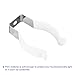 Boxonly T10 U Clips Holder Bracket for LED Light Bulb Mounting Bracket Stainless Steel Fluorescent Tube Holder Pipe Clamps Spring Holder Tool Clips White Pack of 20