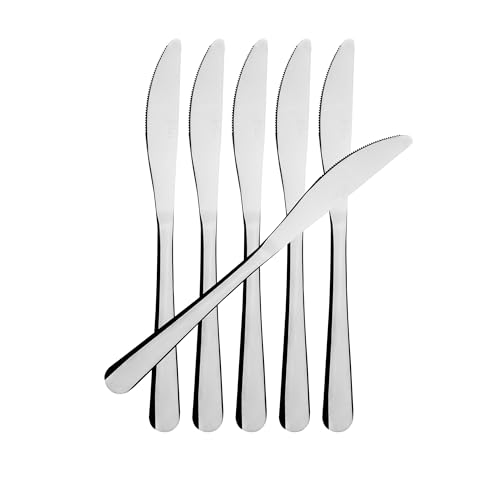 BESCH 6 Cuchillos de Postre Acero Inoxidable 17.2 x 1.5 cm