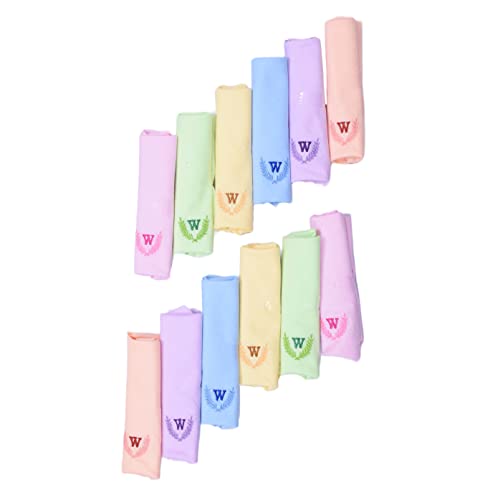 Image of ANTONIA Personalized Cotton Women's Handkerchiefs with Embroidered Initials, Assorted Colours (33 cm x 33 cm)