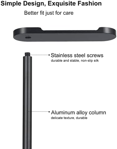 SHUOSUO Headphone Stand Aluminium, Headset Holder with Solid Base for Desk, Compatible with AirPods Max, Beats, Bose, B&O, Sony, Sennheiser, etc (Black)