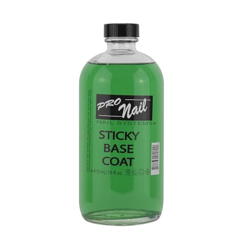 Pro Nail Sticky Base Coat - Long-Lasting Adhesion, Secure Nail Polish - 16 Oz