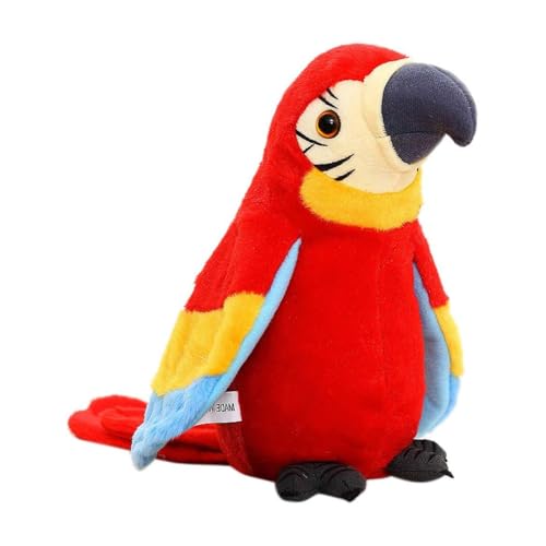MAGIC SELECT Loro de Peluche Parlante Que Repite Sonidos y con Canciones en Varios Idiomas. Juguete Interactivo, Regalo para Niños y Bebés. Bateria Recargable USB.