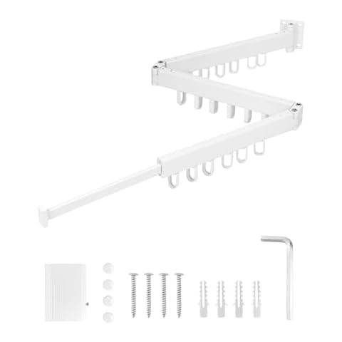 QWORK Wall-Mounted Tri-Fold Drying Rack Cover