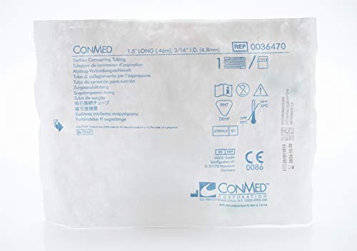 Conmed Corp Suction Connecting Tubing, 3/16" X 1.5', 4.8Mm X .46M, 0036470 (Case Of 50) #TOP1