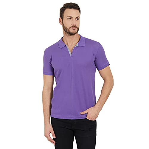 Image of Status Quo Men's Polo T-Shirt | Rich Cotton Blend | Slim Fit | All Day Comfort | Contrast Inner Placket | Polo Collar