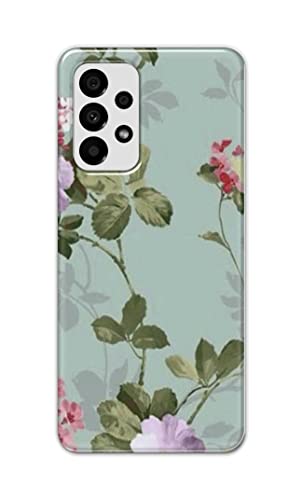 Image of Printed Hard Back Cover Case for Samsung Galaxy A73 5G Back Cover (Floral Painting) -702