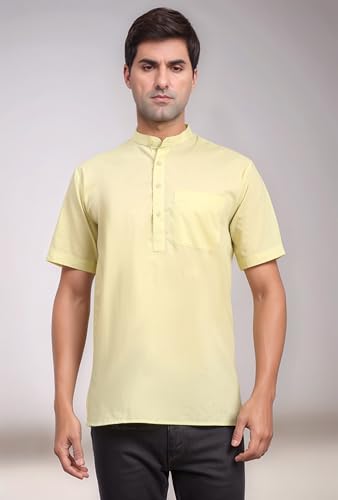 Image of SKAVIJ Men's Cotton Tunic Casual Short Kurta Top Regular Fit