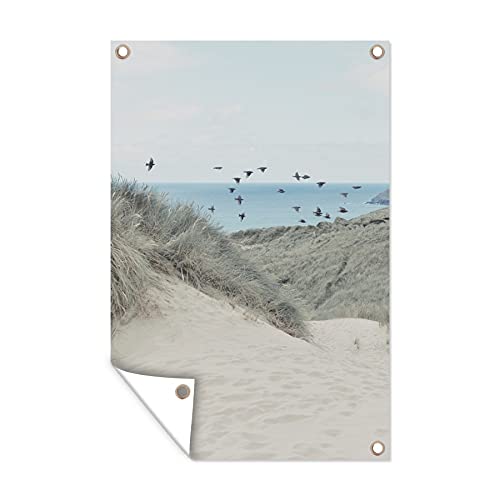 Outdoor-Poster Eulen-Familie – 90x60 Cm, Wetterfest, UV-beständig, Mit Ringschlaufen Zum Aufhängen