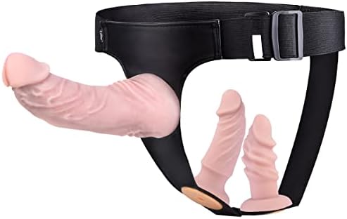 UTIMI Strap-on Dildo 3 Removeable Silicone Dildos,Hollow Strap-on Set Dildo Pants,SM Sex Toys for Men and Women, Female Massage Masturbation Toys Strap on Harness Dildos for Women & Lesbian Couples