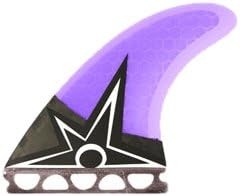 Bruce Irons Carbo Tune Small Future Surfboard Fins, Purple/Black