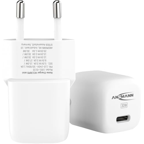 Chargeur USB intelligent GaN 30W compatible PC portable et smartphone rapide