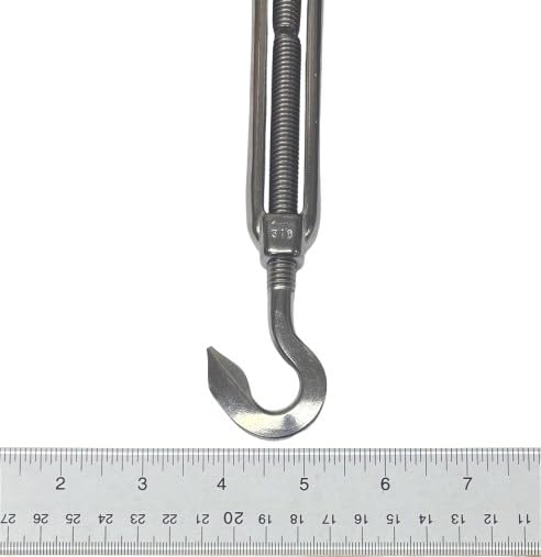 US Stainless Acero Inoxidable 316 Tensor con Gancho y Ojal 3/8" Grado Marino miniatura 4