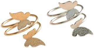 خاتم مفتوح بشكل فراشة للنساء والبنات المراهقات، خاتم أصبع بتصميم أنيق قابل للتعديل للصديقة والزفاف وأعياد الميلاد