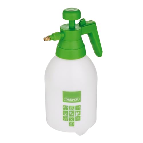 Draper 82467 Garden Sprayer | Handheld Pump Action Spray Bottle | Weed Sprayers, Multifunction Pressure Sprayer, 2.5L, Green/White