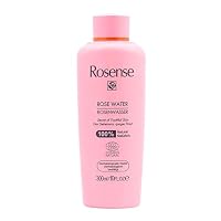 Rosenwasser 300ml Gesichtswasser Toner Gesichtspflege Gesichtsreinigung – ECOCERT Naturkosmetik von Rosense, vegan & dermatologisch bestätigt, ohne Zusatz von Alkohol, reife & alle Hauttypen