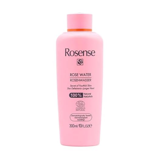 Rosense Rosenwasser 300 ml – feuchtigkeitsspendendes Gesichtswasser zur Gesichtsreinigung Gesichtspflege 100% naturrein vegan