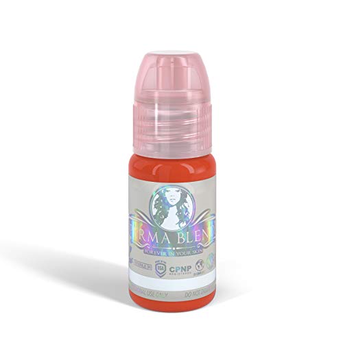 Perma Blend Permanent Makeup for Lips, Used For all Permanent Makeup Procedures, Professional Cosmetic Pigment - Orange Crush, 0.5 oz