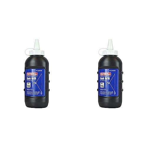 Image of Faithfull FAICPWHITE Builders Chalk Line Powder Refill White 250g (8oz) (Pack of 2)