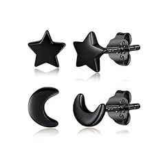 2 Pairs Moon Star / Black