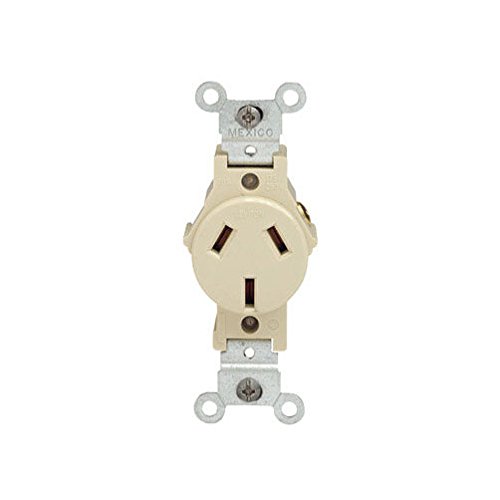 Leviton Blak & White 20 amps 125 volt Ivory Outlet 10-20R 1 pk