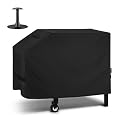 Unicook 28 Inch Griddle Cover for Blackstone and Nexgrill Cooking Station, Heavy Duty Waterproof Flat Top BBQ Grill Cover with Sealed Seam, Includes Support Pole, Black