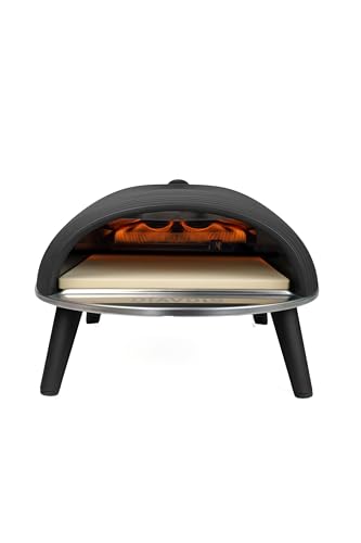 DeliVita Diavolo - Forno per pizza portatile a gas, alimentato da propano, butano o bottiglie da campeggio, con accessori, pala pieghevole, custodia per il trasporto, pistola di temperatura DeliVita Diavolo - Forno per pizza portatile a gas, alimentato da propano, butano o bottiglie da campeggio, con accessori, pala pieghevole, custodia per il trasporto, pistola di temperatura