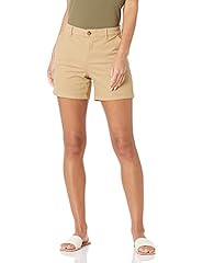 Amazon Essentials Pantaloncini Kaki con Cucitura Interna da 13 cm a Vita Medio Alta (Disponibili in Vestibilità Dritta e Curvy) Donna, Marrone Kaki, 48