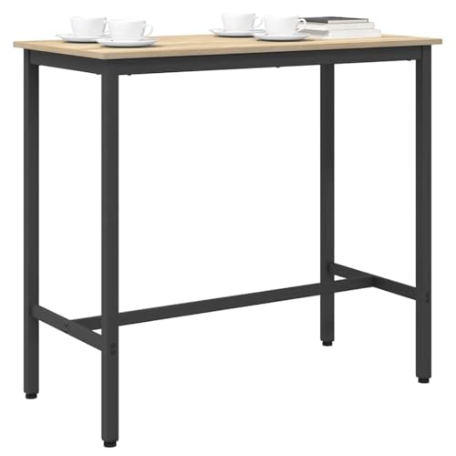 Table design moderne chêne Sonoma et acier structure 100 cm - 2