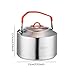 Aymzbd Camping Kettle Hiking Kettle with Handles Outdoor Water Kettle Camp Tea Coffee Pot Portable for Picnic Fishing Camping Hiking, 1500ml