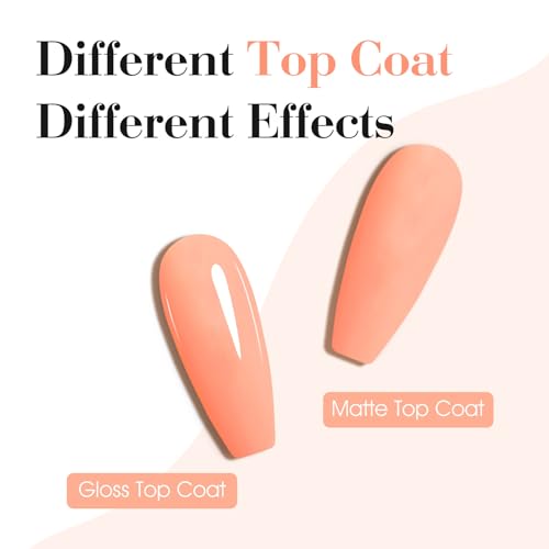 Image of CANNI Pastel Pink Gel Nail Polish, 1 Pcs Peach Pink Gel Polish Color Soak Off U V Nail Manicure Salon DIY at Home