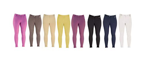 HyPERFORMANCE Melton Mujer Pantalones de Montar - Chocolate - Beige, 36''