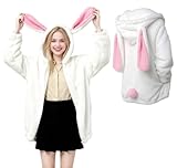 veste lapin begummy Style polyvalent : le manteau en peluche mignon et vivant se marie parfaitement avec des leggings, des jeans ou une tenue décontractée, ce qui en fait le choix parfait pour les sorties décontractées, la détente à la maison ou les fêtes à thème