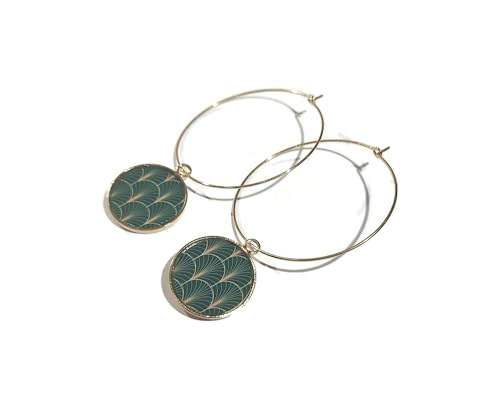 Boucles créoles art déco hypoallergéniques pour oreilles sensibles