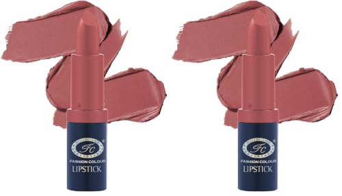 Image of FASHION COLOUR Fabulous Satin Matte | Long Stay Upto 6 Hrs | Waterproof | Smudge Proof and Lipstick for Women | Single Swipe Application | Matte Finish | 4g | Jujupe (Pack of 2)