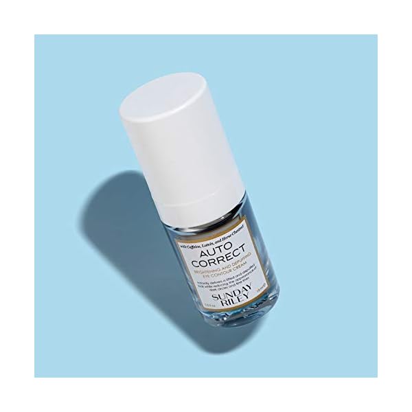 Sunday Riley Auto Correct Brightening and Depuffing Caffeine Eye Contour Cream for Dark Circles and Puffiness