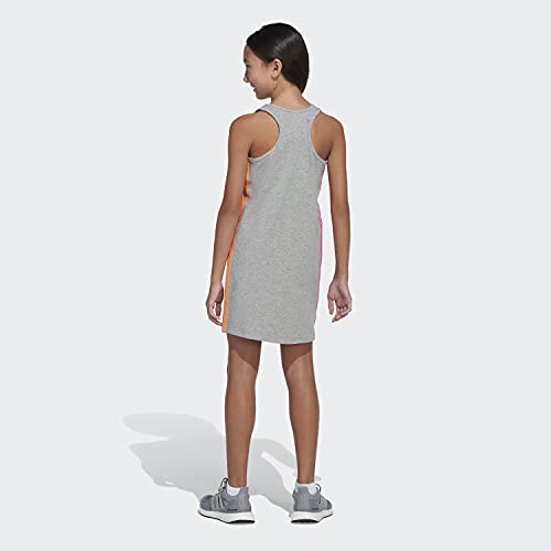 Adidas Girls Sleeveless Stripe Tank Playwear Dress, Medium Grey Heather, 8-15 Years Us #TOP4